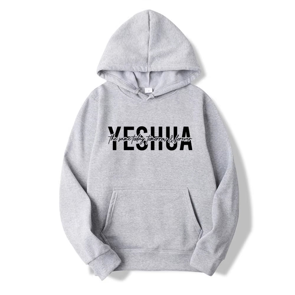 Yeshua Hoodie Christian Hooded Sweatshirt Religious Hoodies Bible Verse Pullover Women Faith Tops Christian Gifts Jesus Apparel