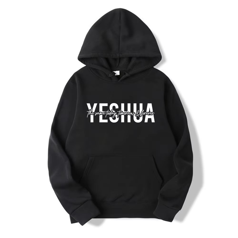 Yeshua Hoodie Christian Hooded Sweatshirt Religious Hoodies Bible Verse Pullover Women Faith Tops Christian Gifts Jesus Apparel